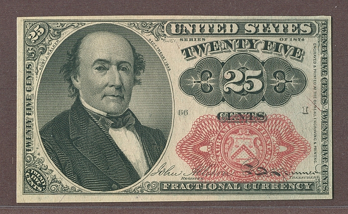 Fr.1309, 1874 25c, Fifth Issue